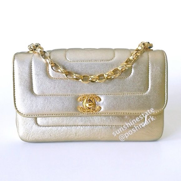 CHANEL Handbags - Chanel Mini Flap Bag Gold crossbody / shoulder bag